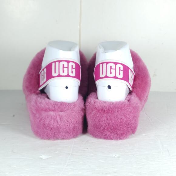 UGG Women's Fluff Yeah Slide US8 Fushia Fur Slip-On Flat Slippers Shoes - Picture 11 of 16